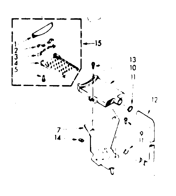 Kenmore 1107205511 filter assembly diagram