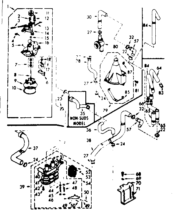 Kenmore 1107205615 water system diagram