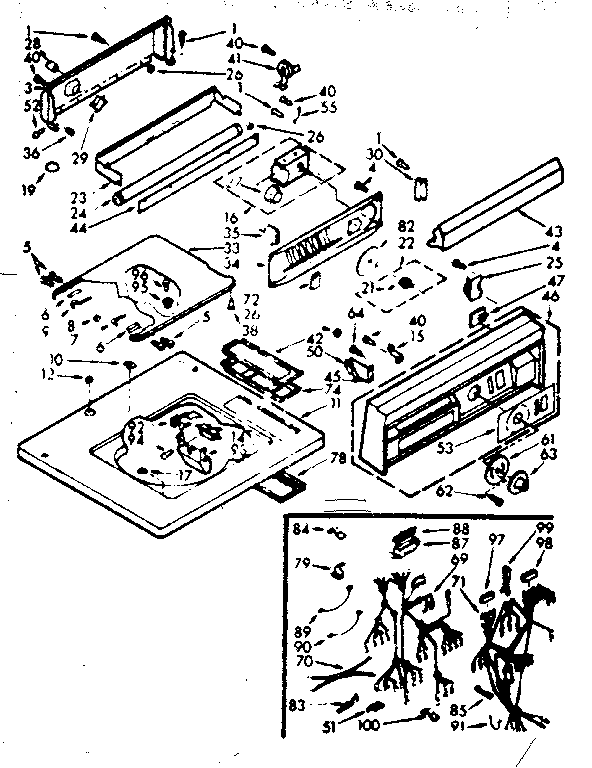 Kenmore 1107204903 top & console assembly diagram