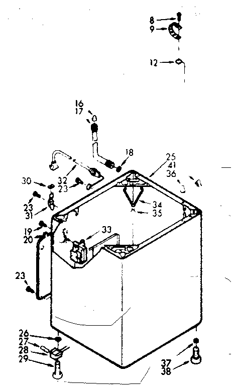 Kenmore 1107215610 cabinet parts diagram