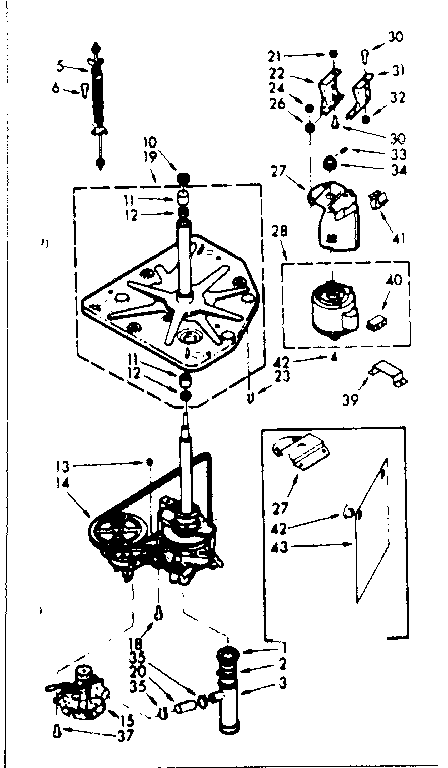 Kenmore 1107333901 drive system diagram