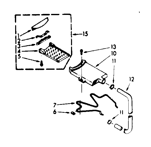 Kenmore 1107333901 filter assembly diagram