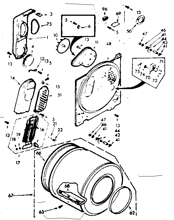 Kenmore 1107358620 bulkhead assembly diagram