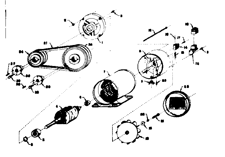 Craftsman 58031261 stator and pulley assembly diagram
