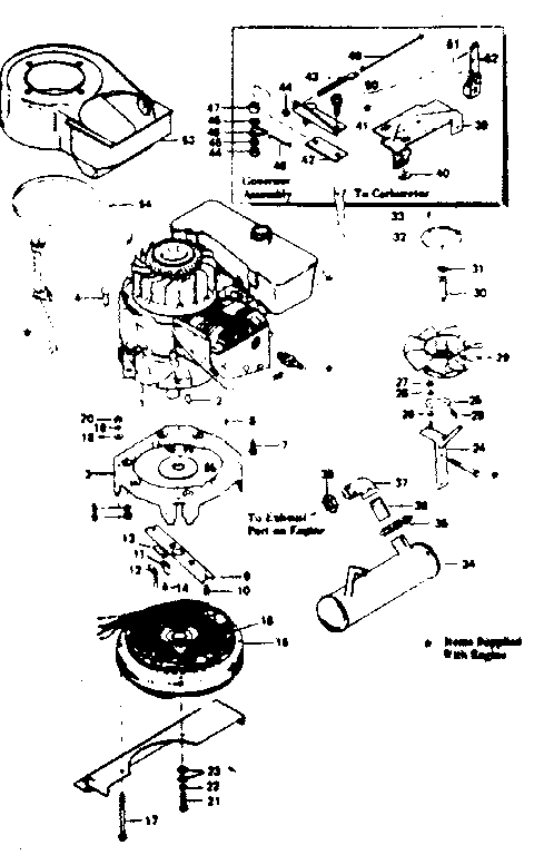 Craftsman 580323011 engine-alternator assembly diagram