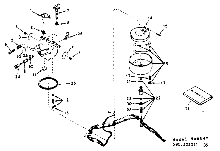 Craftsman 580323011 carburetor diagram