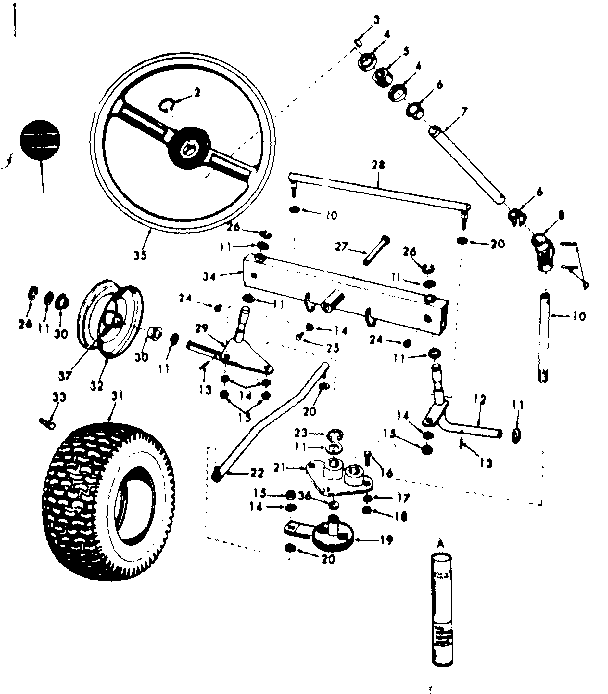 Craftsman 91725701 front axle assembly diagram