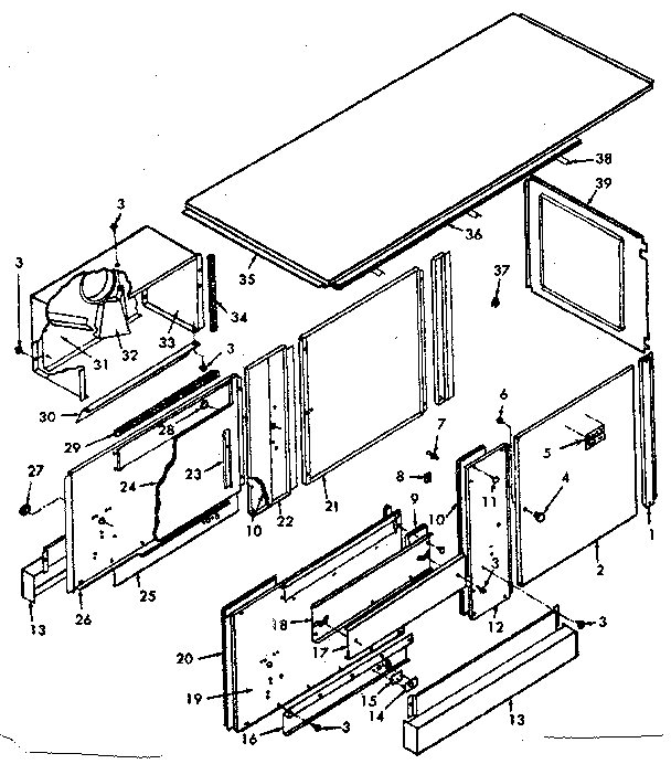 Kenmore 867777833 cabinet diagram