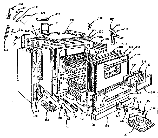 Kenmore 103746616 body section diagram