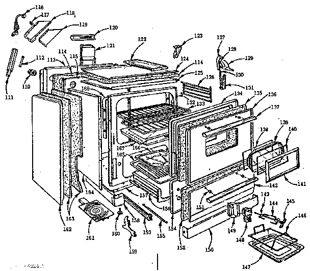 Kenmore 103746611 body section diagram