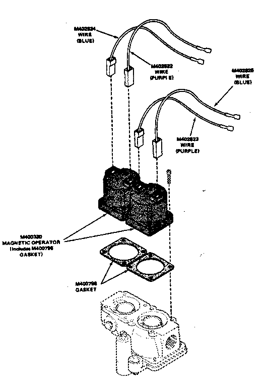 Huebsch 30CG glow bar gas valve breakdown diagram