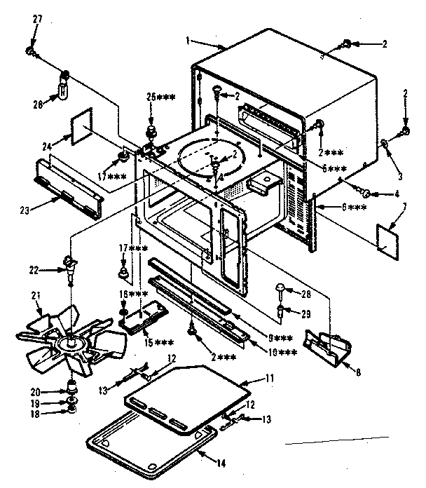Kenmore 5658768610 cabinet parts diagram