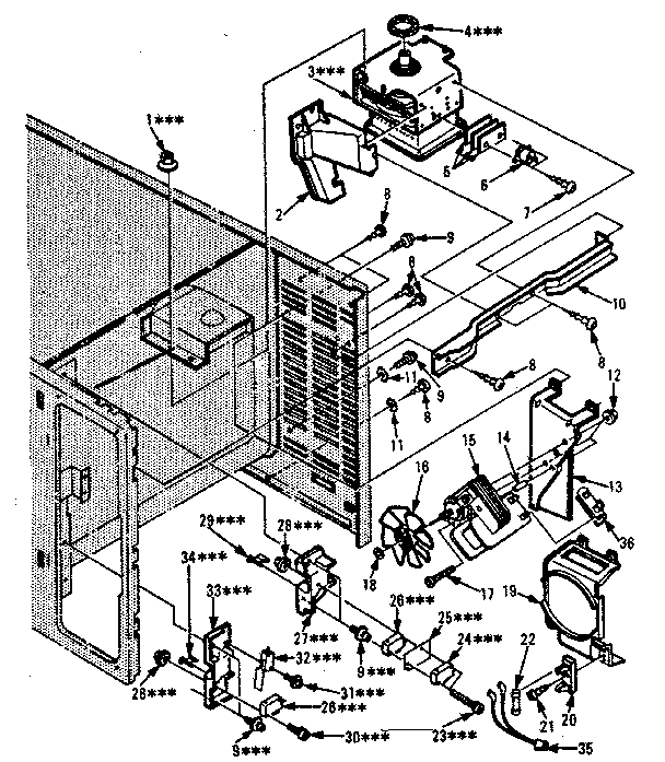Kenmore 5658768610 switches and microwave parts diagram