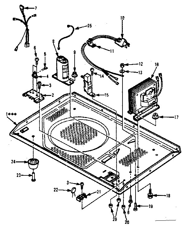 Kenmore 5658768610 microwave parts diagram