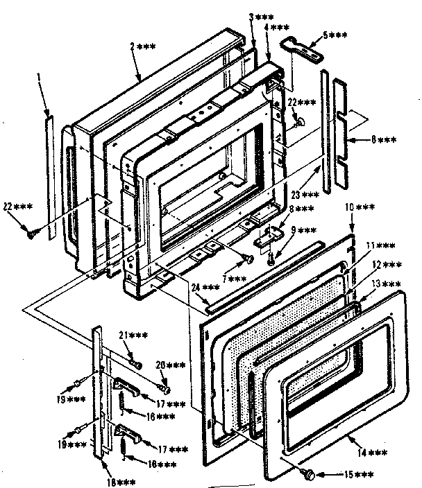 Kenmore 5658768610 door parts diagram