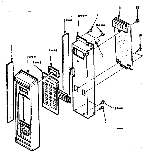 Kenmore 5658768610 control panel parts diagram