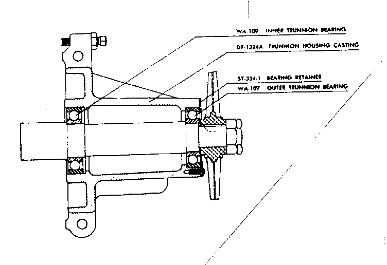 Huebsch 37BG st-18 trunnion housing assembly complete diagram