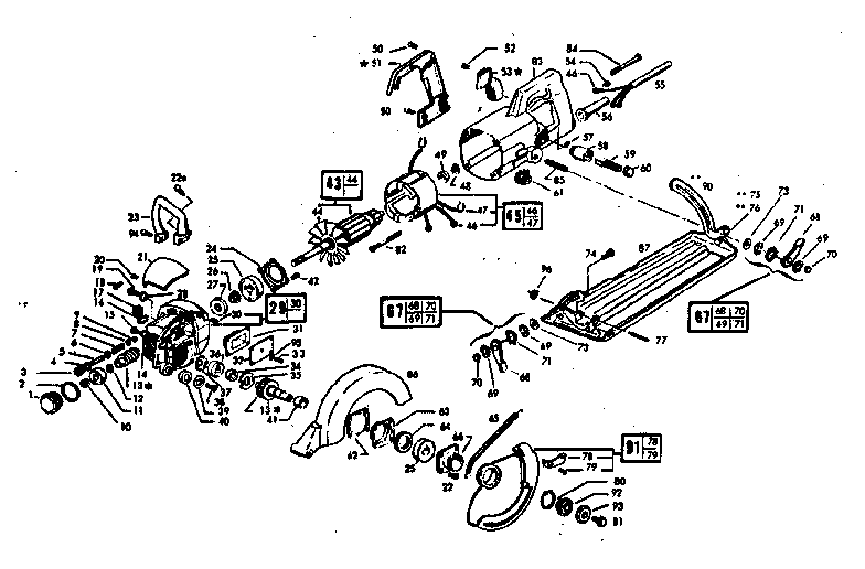 Skil 77 TYPE 77 unit parts diagram