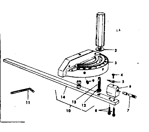 Craftsman 11329960 miter gauge assembly diagram