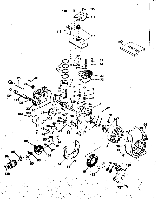 Craftsman 143604052 basic engine diagram