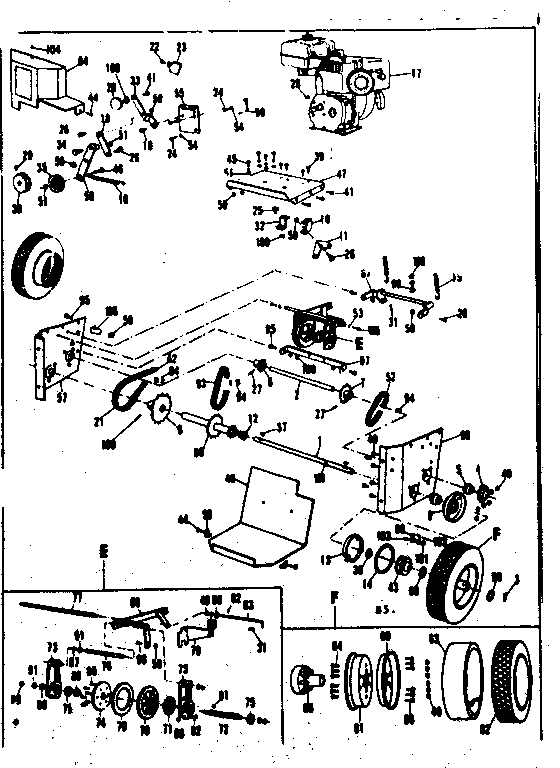 Craftsman 53682400 axle assembly diagram