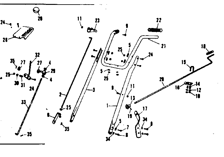 Craftsman 53682400 handle assembly diagram