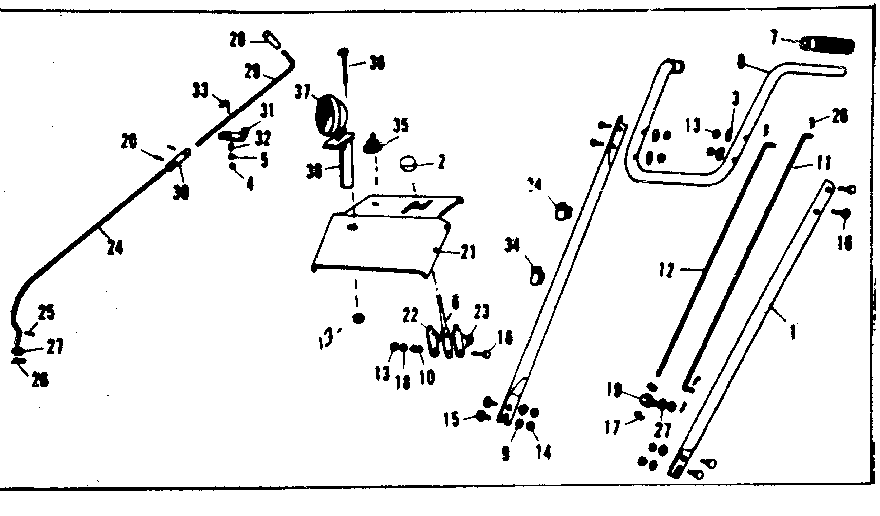 Craftsman 53682553 handle assembly diagram