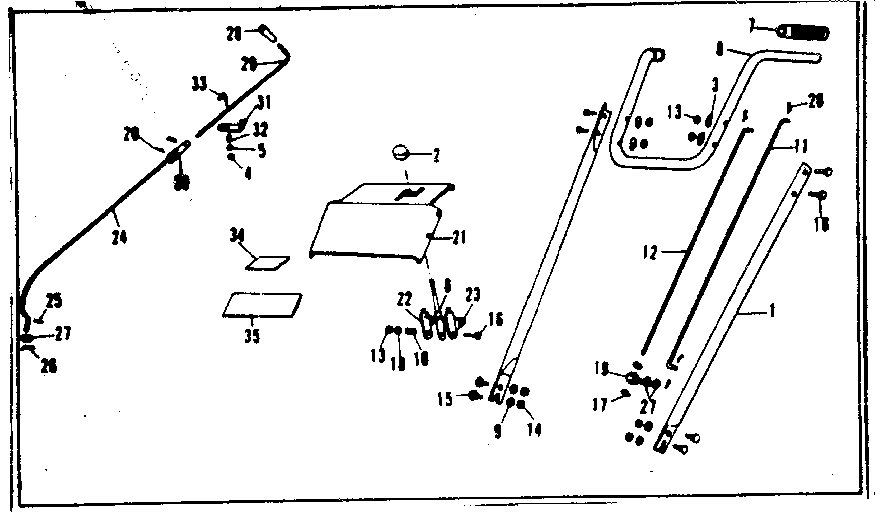 Craftsman 53682554 handle assembly diagram