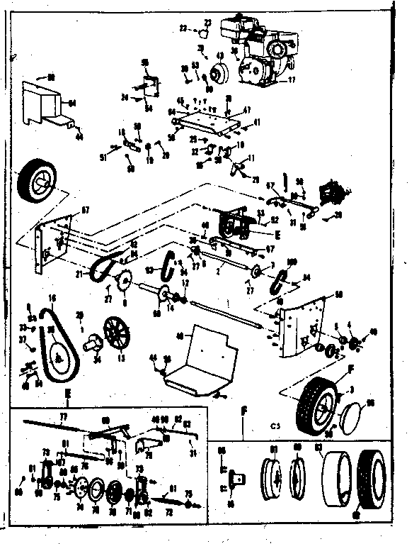 Craftsman 53682564 chassis assembly diagram