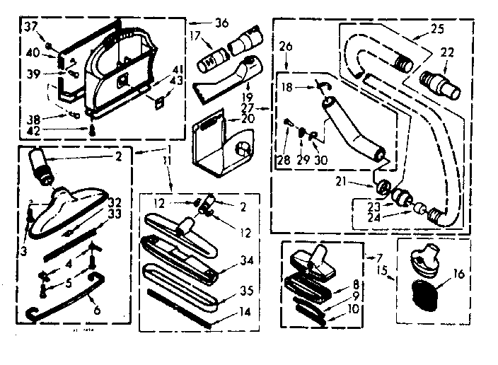 Kenmore 11640260 attachment parts diagram
