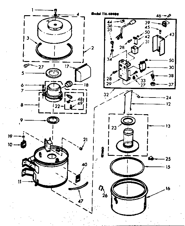 Kenmore 11640400 unit parts diagram