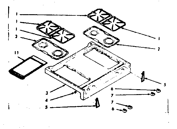 Kenmore 1037137040 main top section diagram