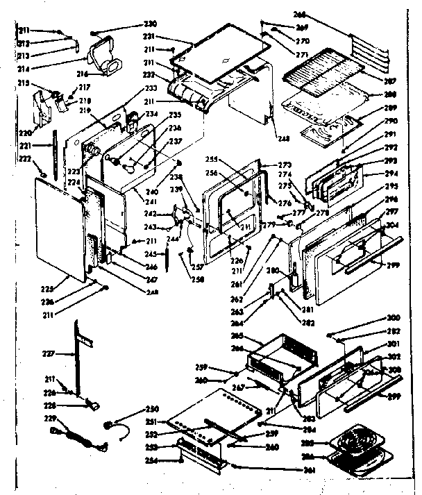 Kenmore 1037147000 body section diagram