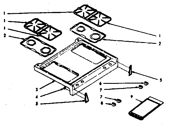 Kenmore 1037147021 main top section diagram