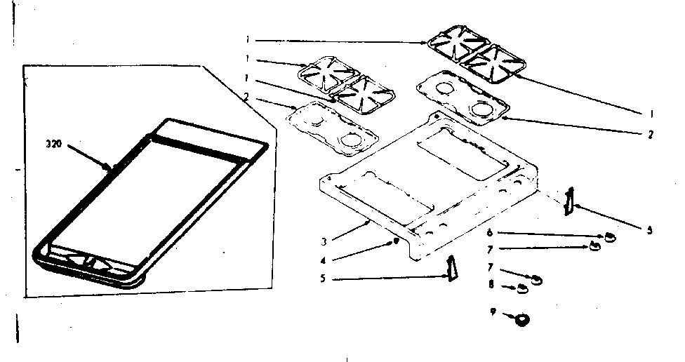 Kenmore 1037177040 main top section diagram