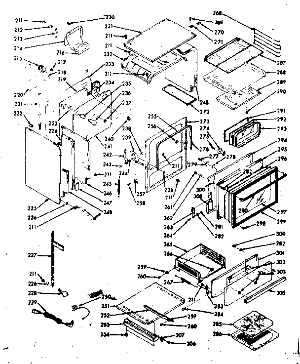 Kenmore 1037177040 body section diagram