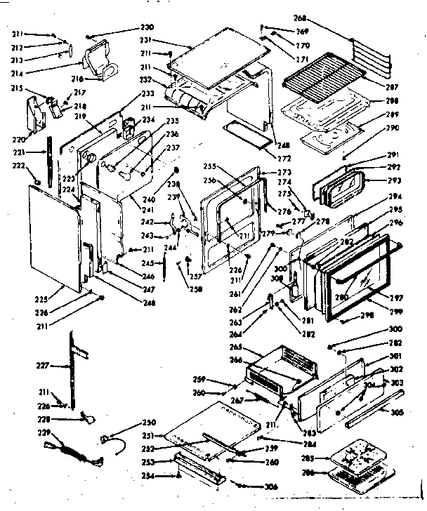 Kenmore 1037177021 body section diagram