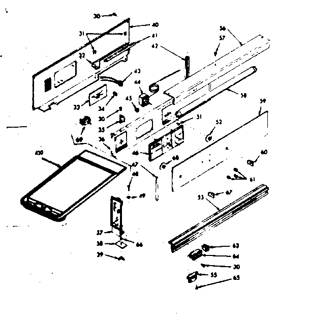Kenmore 1037187000 backguard section diagram