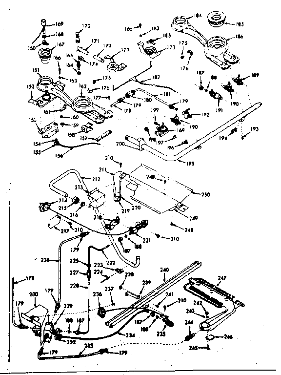 Kenmore 1037187000 burner section diagram