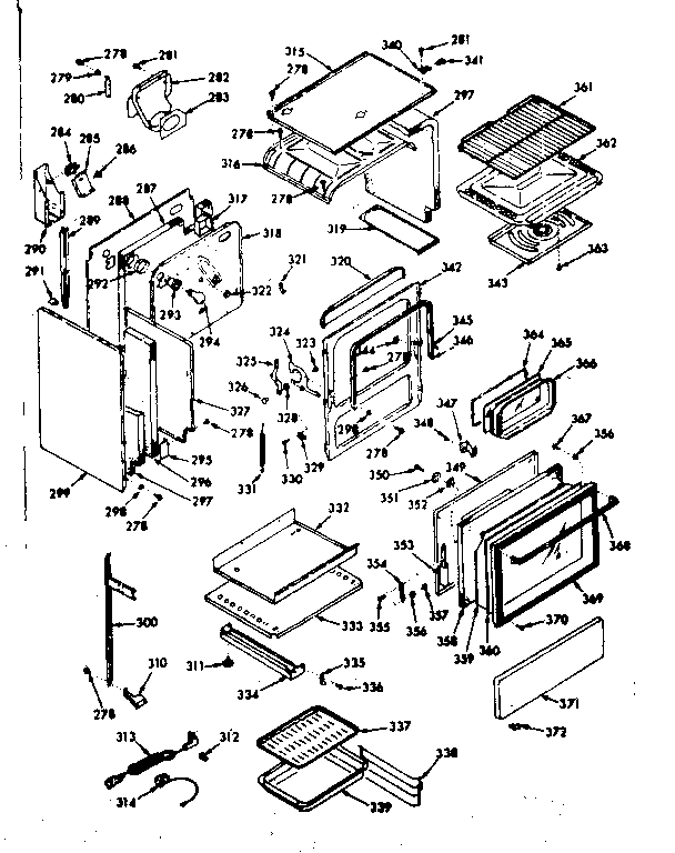 Kenmore 1037187000 body section diagram