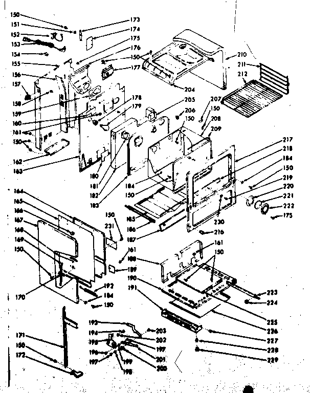 Kenmore 1037337040 body section diagram