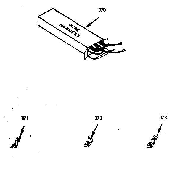 Kenmore 1037337040 wire harness and components diagram