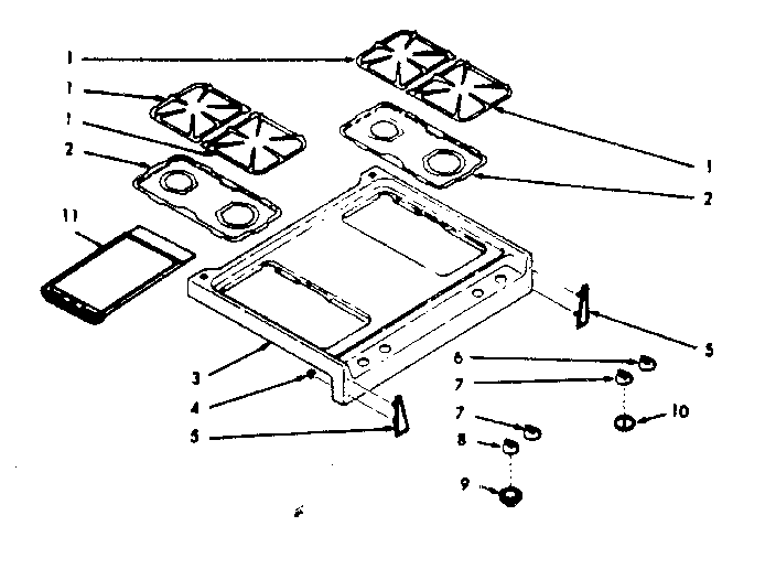 Kenmore 1037377060 main top section diagram