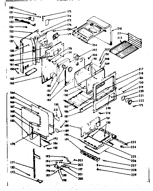 Kenmore 1037377060 body section diagram