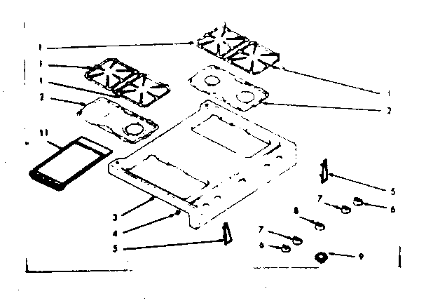 Kenmore 1037427041 main top section diagram