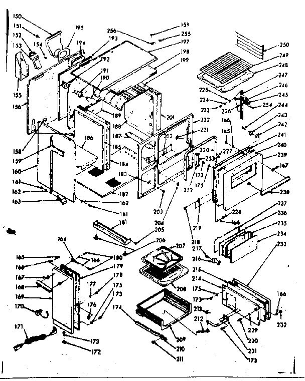 Kenmore 1037427041 body section diagram