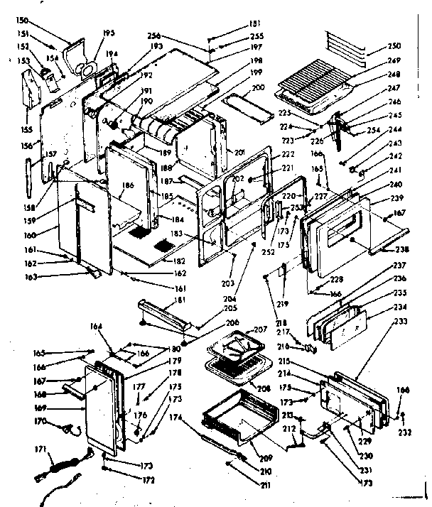 Kenmore 1037447020 body section diagram