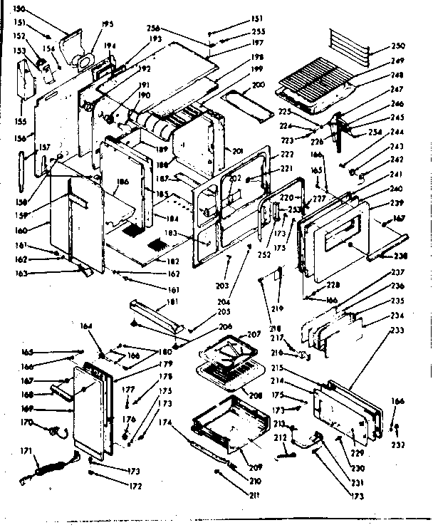 Kenmore 1037447061 body section diagram