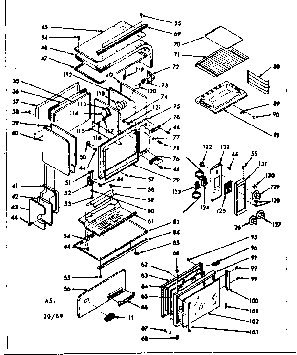 Kenmore 1037717041 upper body section diagram
