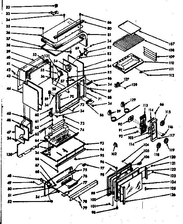 Kenmore 1037727020 upper body section diagram